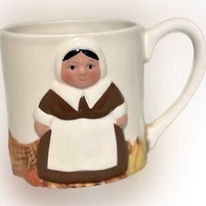 💥Publix Thanksgiving Jumbo Mug Woman Pilgrim Collectible Cup Fall Holiday